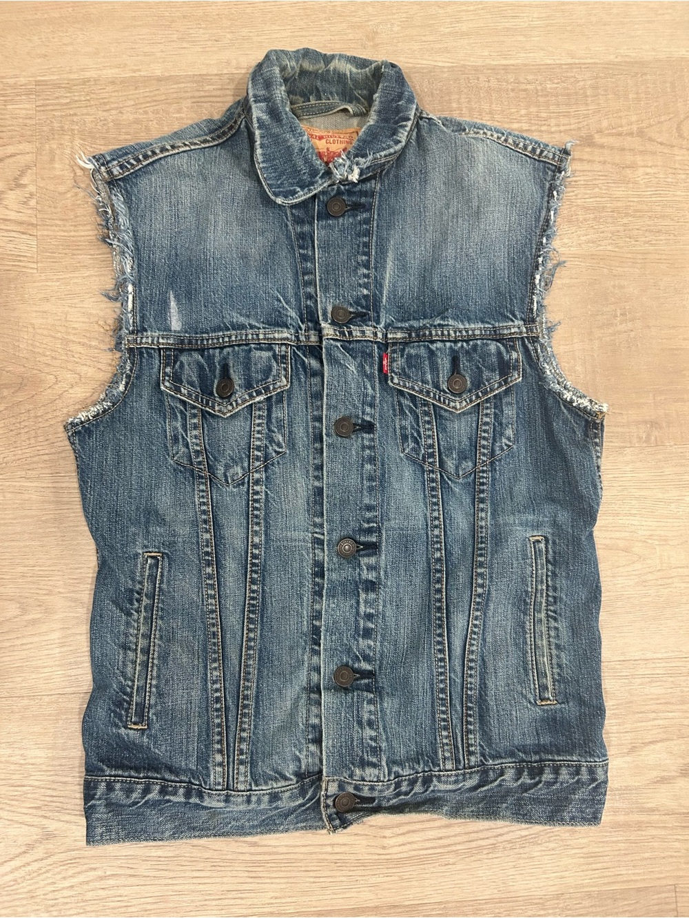 Levi’s Cut-Off Distressed Denim Vest